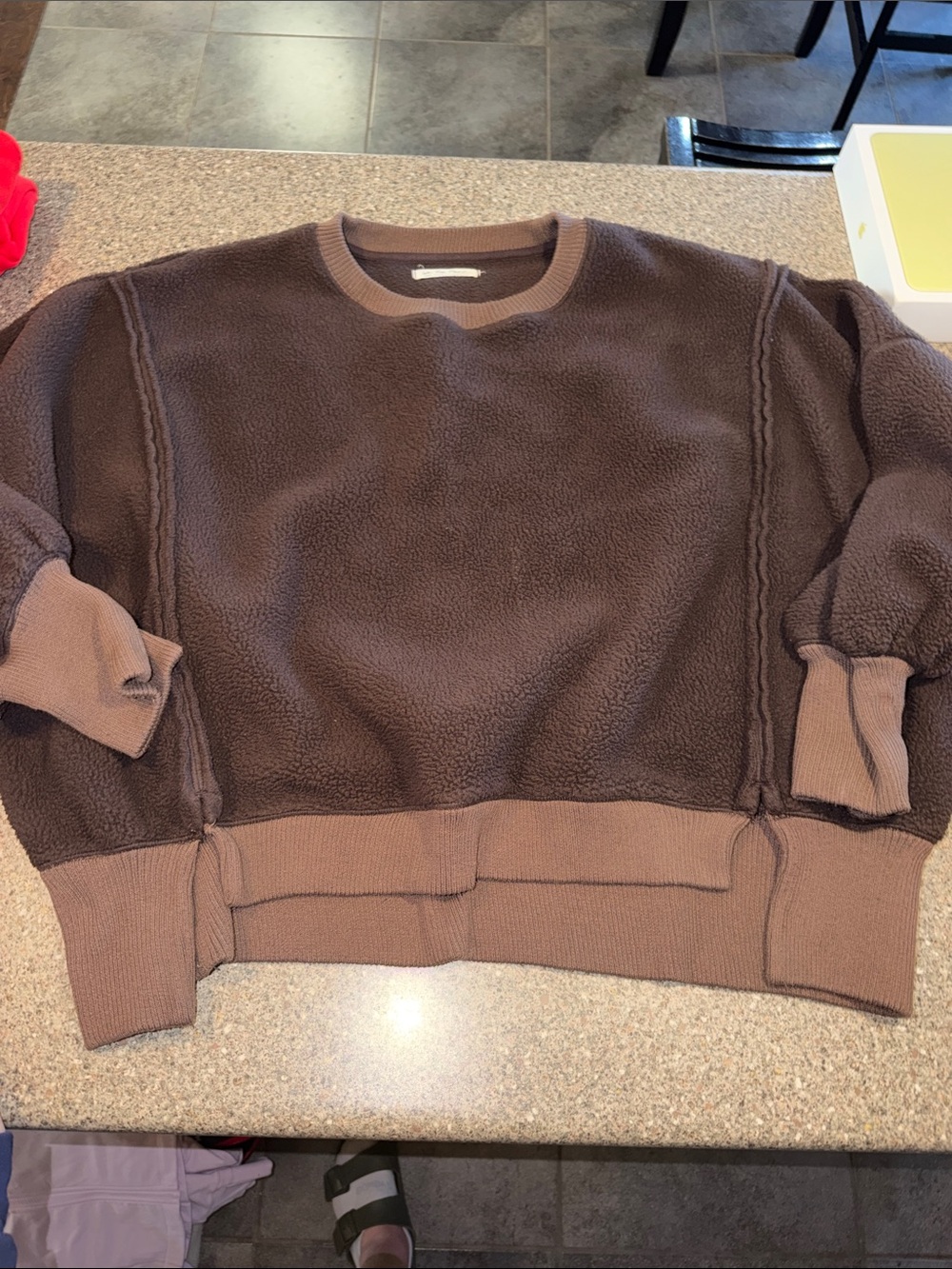 We the free oversized fleece sweatshirt